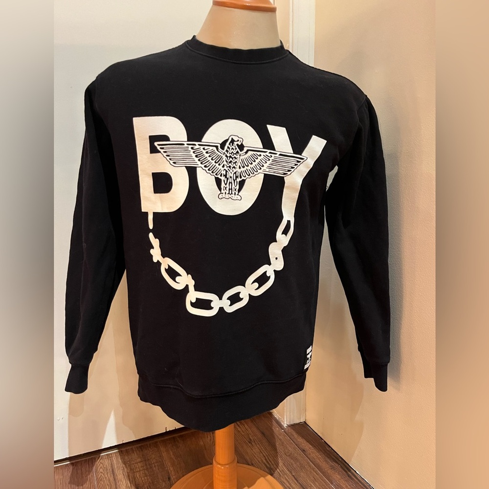 Boy London Mens Size M Black Graphic Print Sweatshirt. 
Chest 21” inches